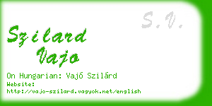 szilard vajo business card