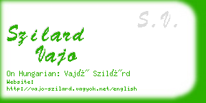 szilard vajo business card